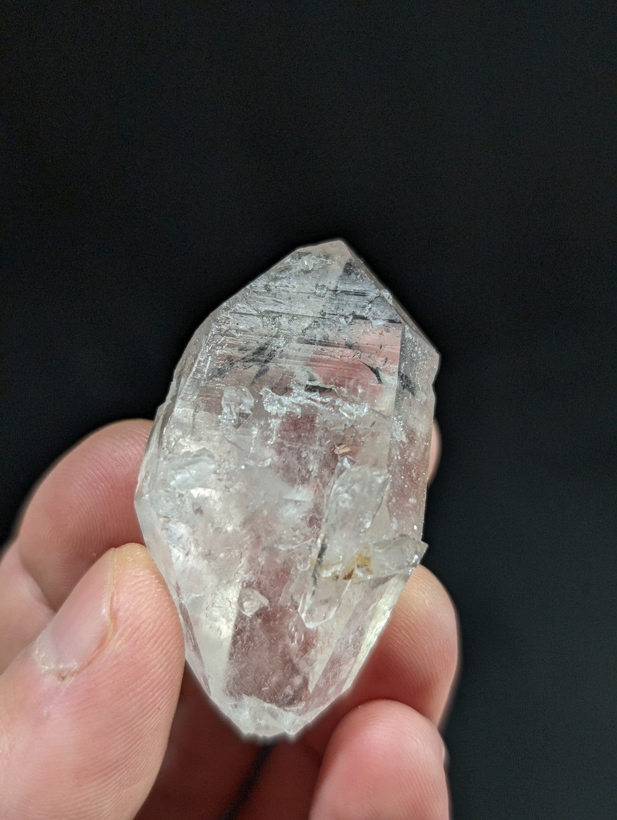 Double Terminated Quartz Crystal Point w/ Quartz inclusions, Arkansas, USA