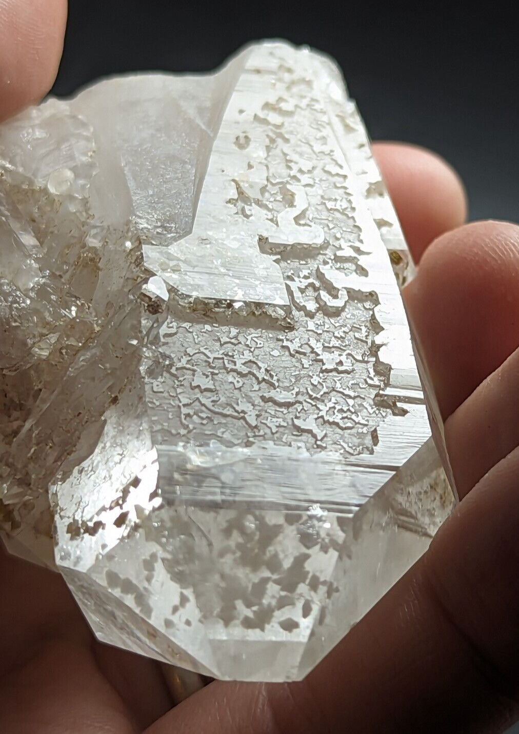 Adularia Phantom Quartz Crystal Cluster from Hamilton Hill, Arkansas, Old Stock