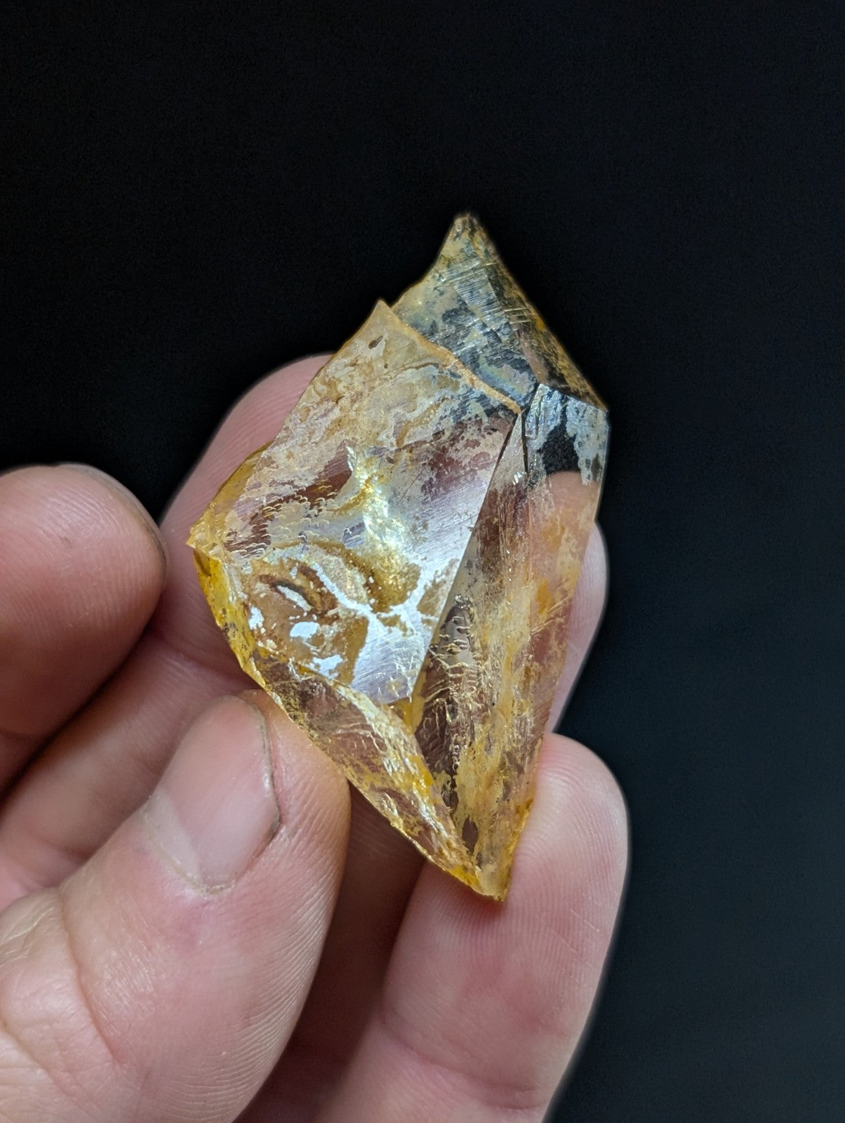 Unique Etched Quartz Crystal Point, Old Stock, Garland County, Arkansas