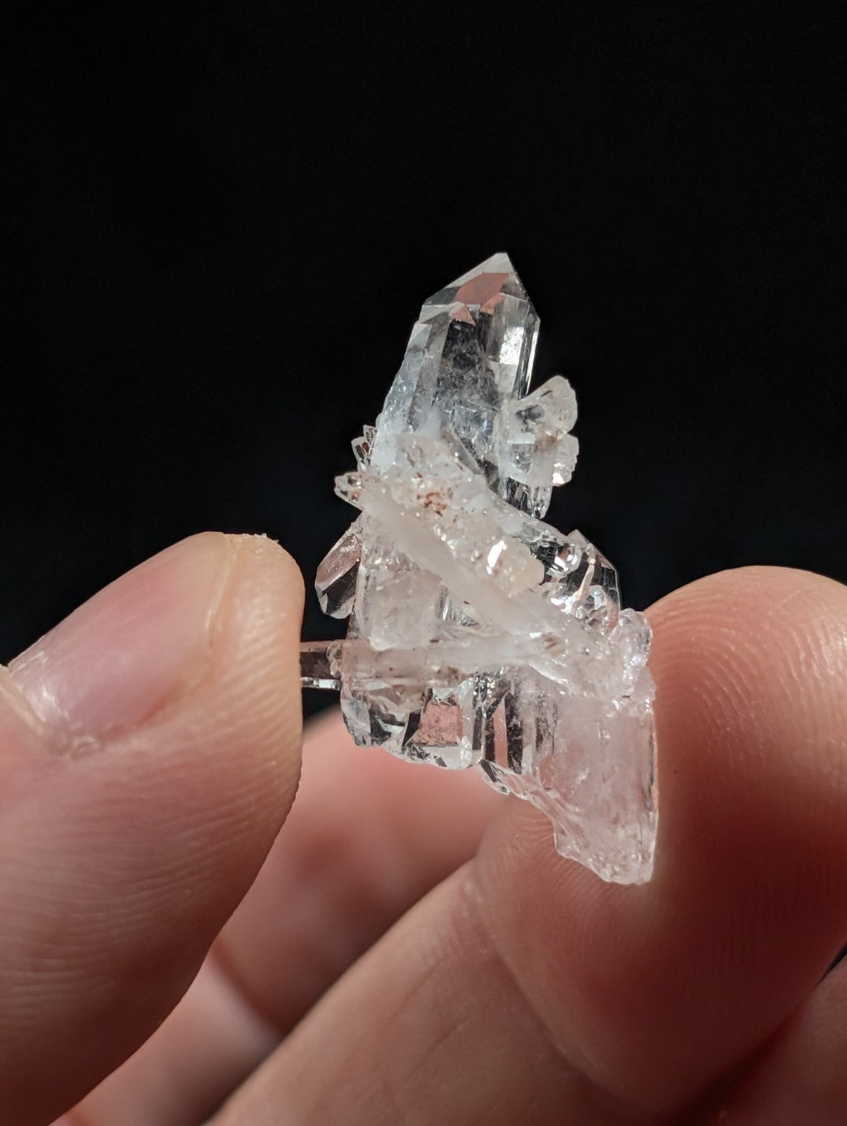 Clear Faden Quartz Crystal Cluster, Montgomery County, Arkansas, USA, A+