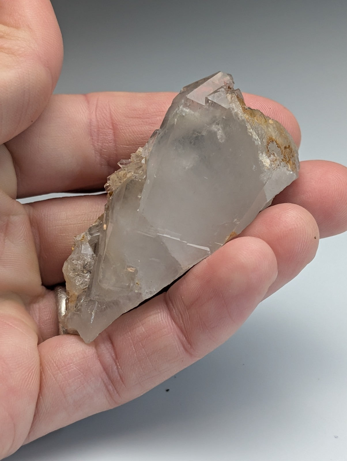 Unique Quartz Crystal with Nacrite Inclusions, Montgomery County, Arkansas, USA
