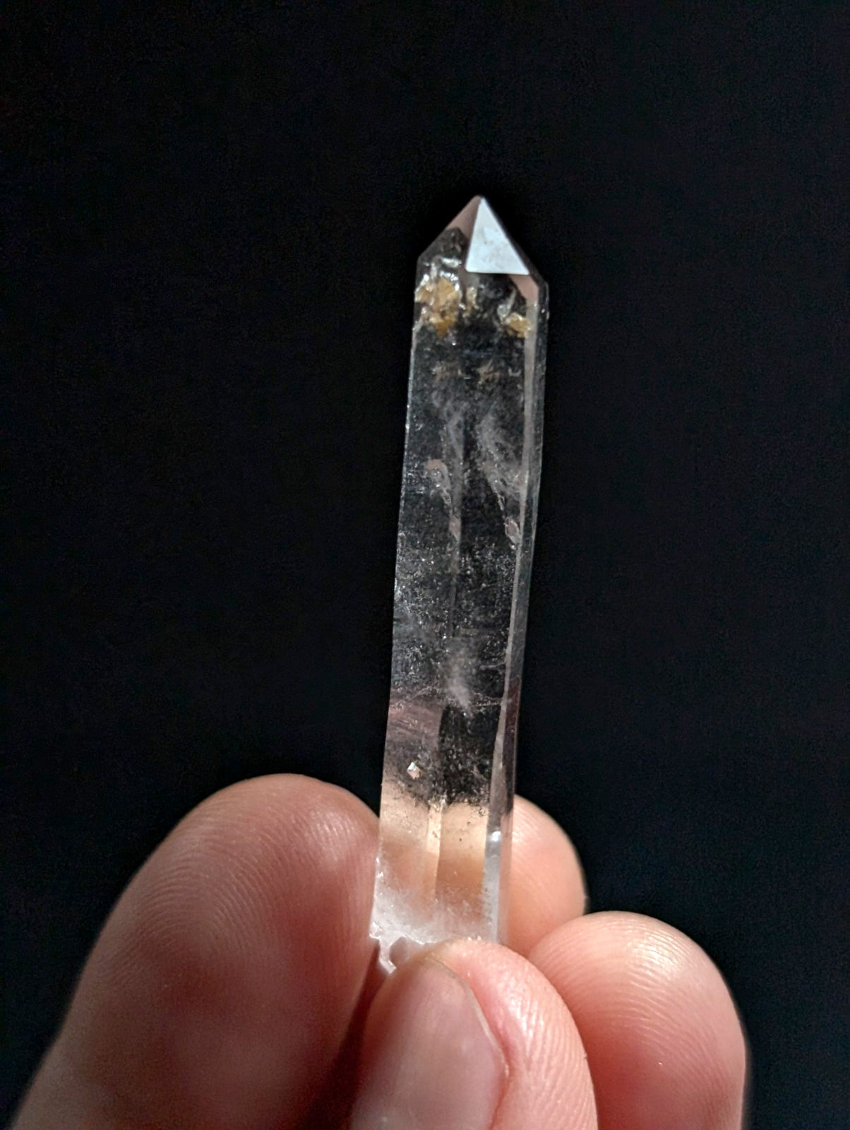 A+ RARE Quartz Crystal Point w/ Calcite inclusions, Montgomery County, Arkansas