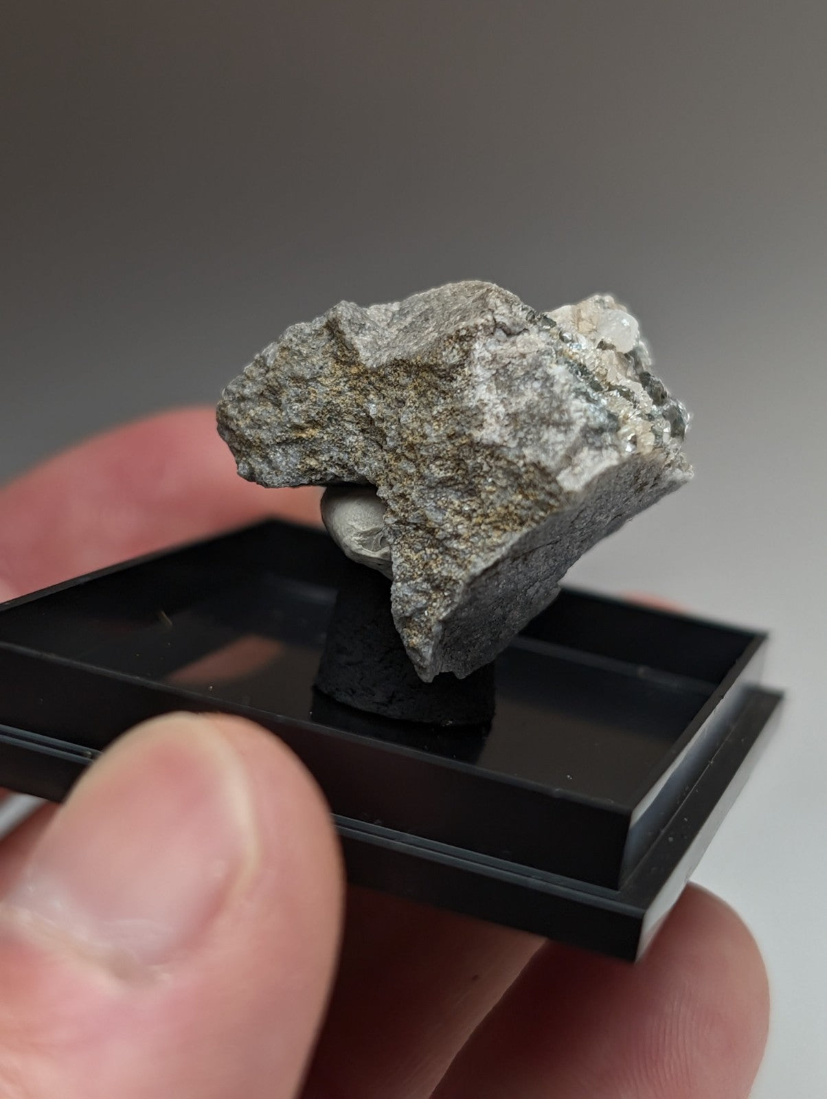 Blue-Green Cookeite on Quartz, Saline County, Arkansas, Old Stock, UV Reactive