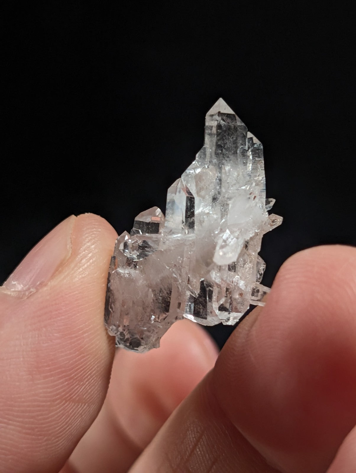 Clear Faden Quartz Crystal Cluster, Montgomery County, Arkansas, USA, A+