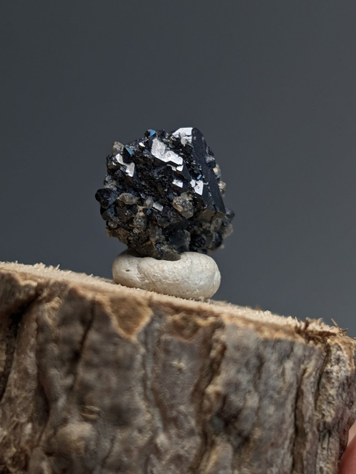 Brookite w/natural iridescence , Magnet Cove, Hot Spring Co. Arkansas, Old Stock