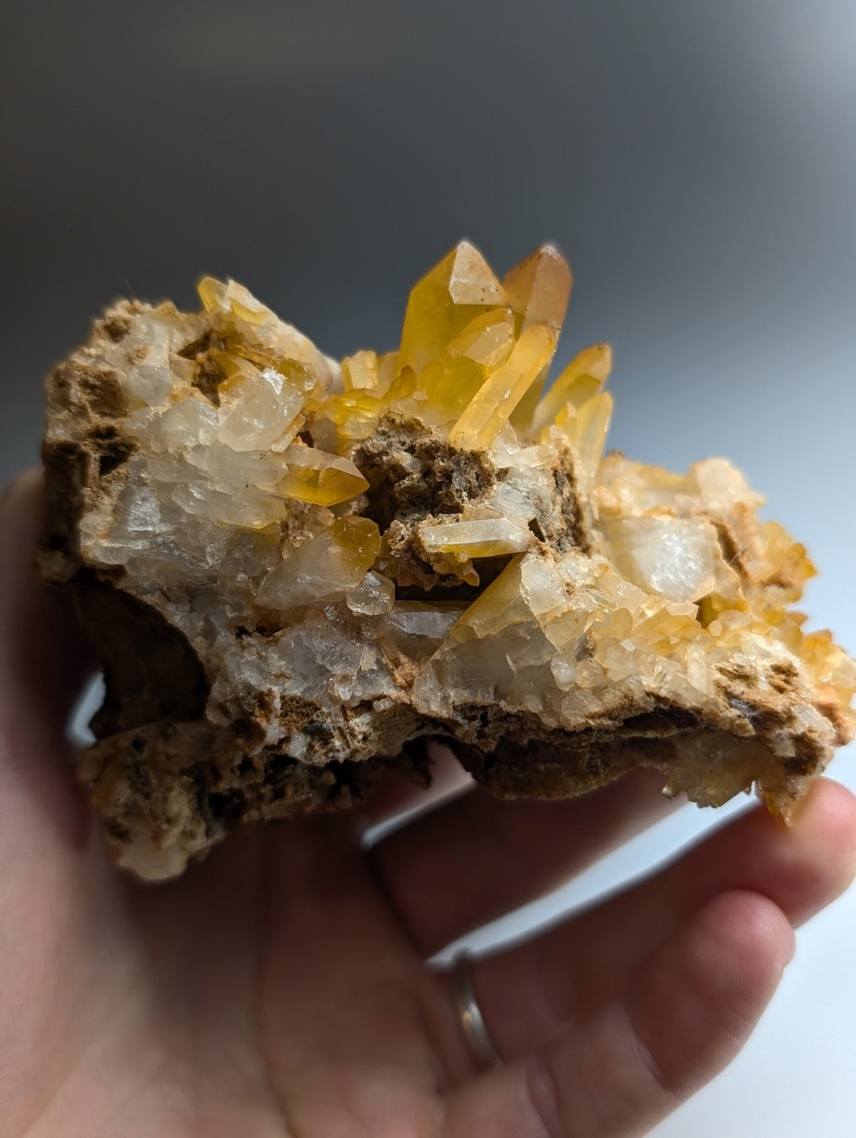 Quartz Crystal Cluster w/ natural color, Garland County, Arkansas, Beautiful!