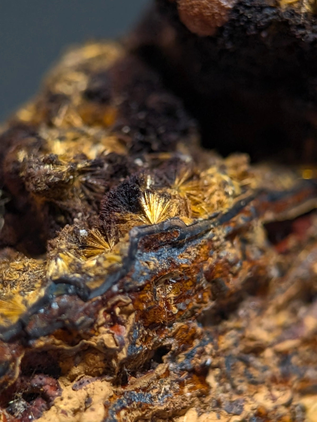 VERY RARE Strengite + Cacoxenite- Coon Creek, Polk County, Arkansas