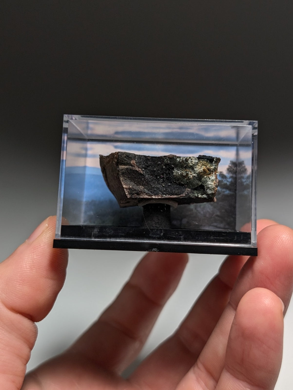 Rare Kidwellite on Novaculite - Coon Creek, Polk County, Arkansas, w/ photo case