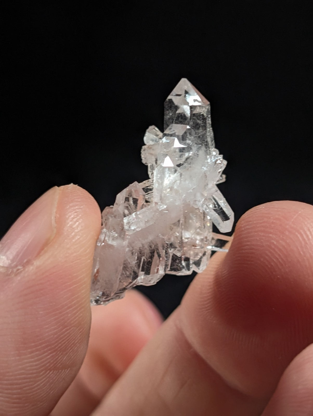 Clear Faden Quartz Crystal Cluster, Montgomery County, Arkansas, USA, A+