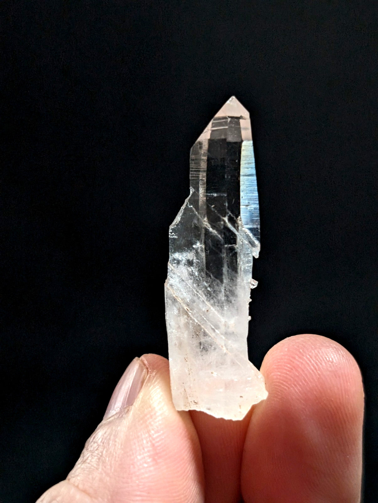 VERY RARE Slipped Growth Quartz Crystal Point,  Montgomery County, Arkansas, USA