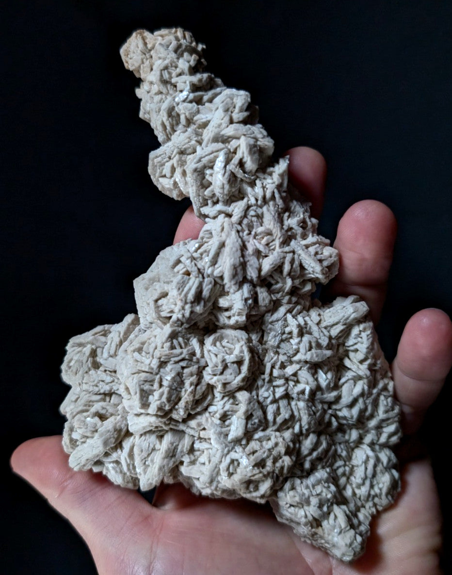 Albite, variety "cleavelandite", from Magnet Cove, Arkansas, 18 cm! UV Reactive!