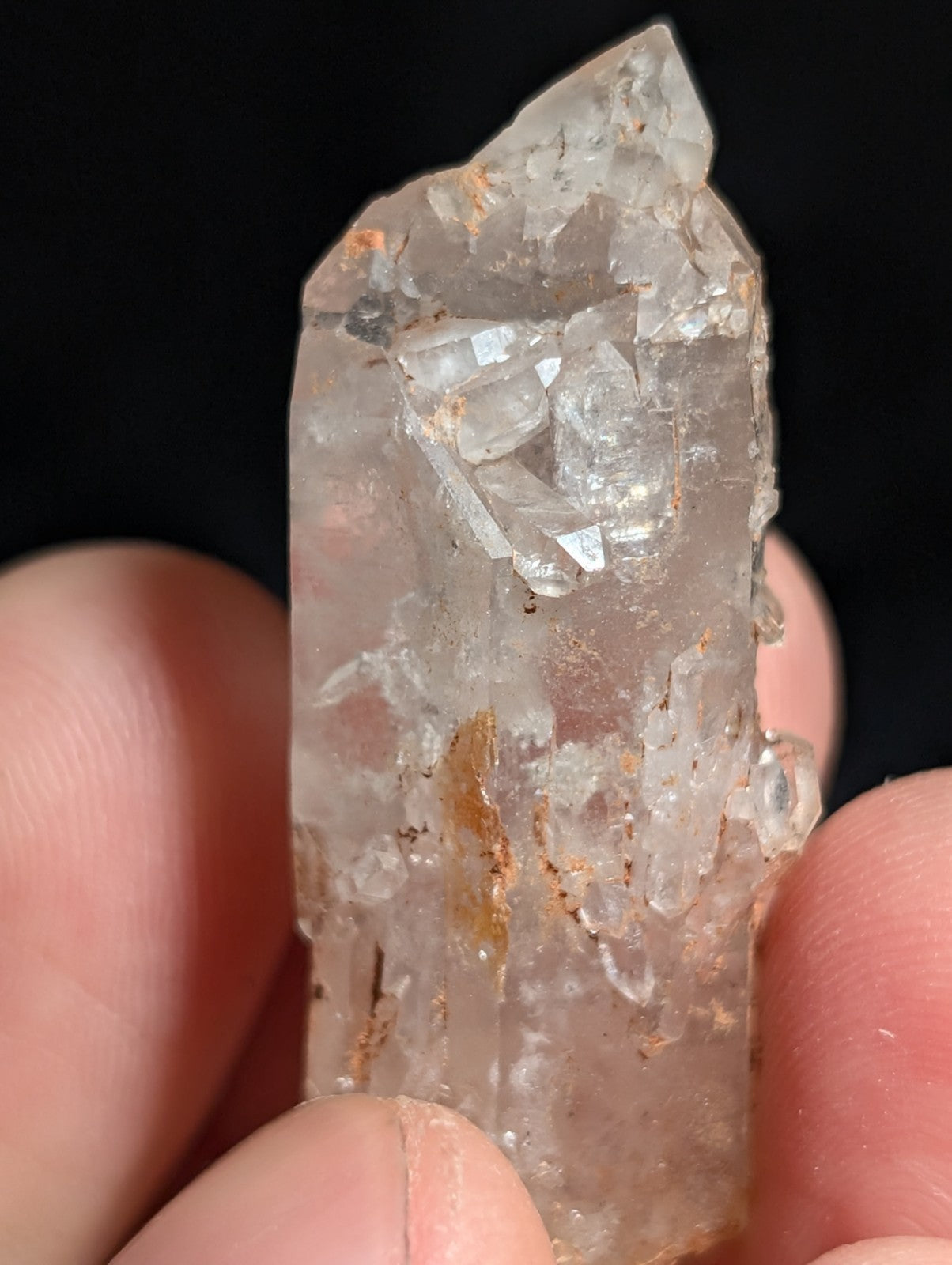 Unique Quartz Crystal with Nacrite Inclusions, Montgomery County, Arkansas, USA