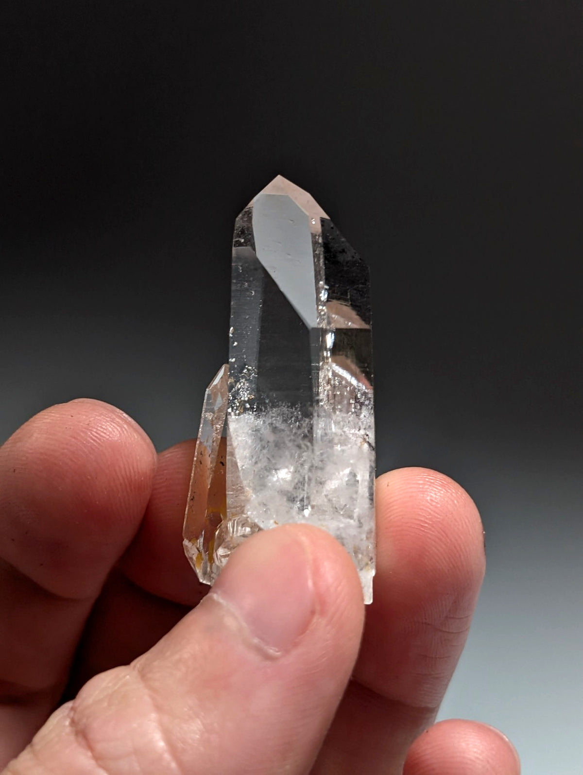 AAA Optical Quartz Crystal Point w/ rainbow, Garland County, Arkansas, USA