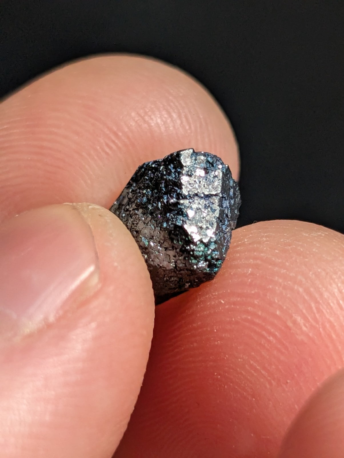 Brookite w/natural iridescence , Magnet Cove, Hot Spring Co. Arkansas, Old Stock