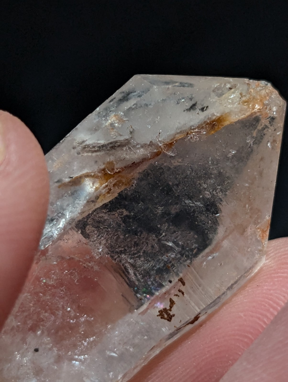 Unique Quartz Crystal with Nacrite Inclusions, Montgomery County, Arkansas, USA