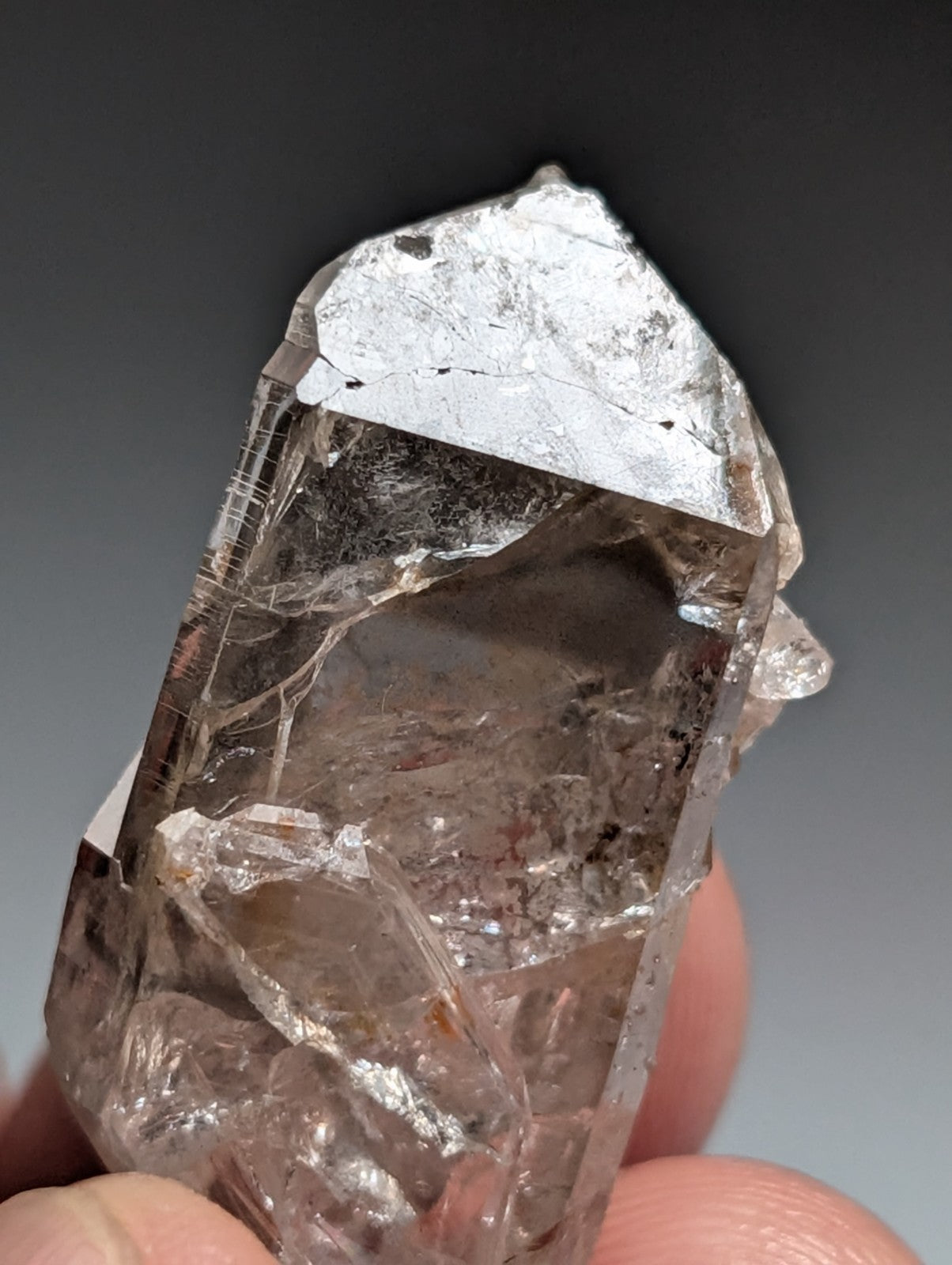 Phantom Quartz Crystal Point, Double Terminated, Garland County, Arkansas, USA