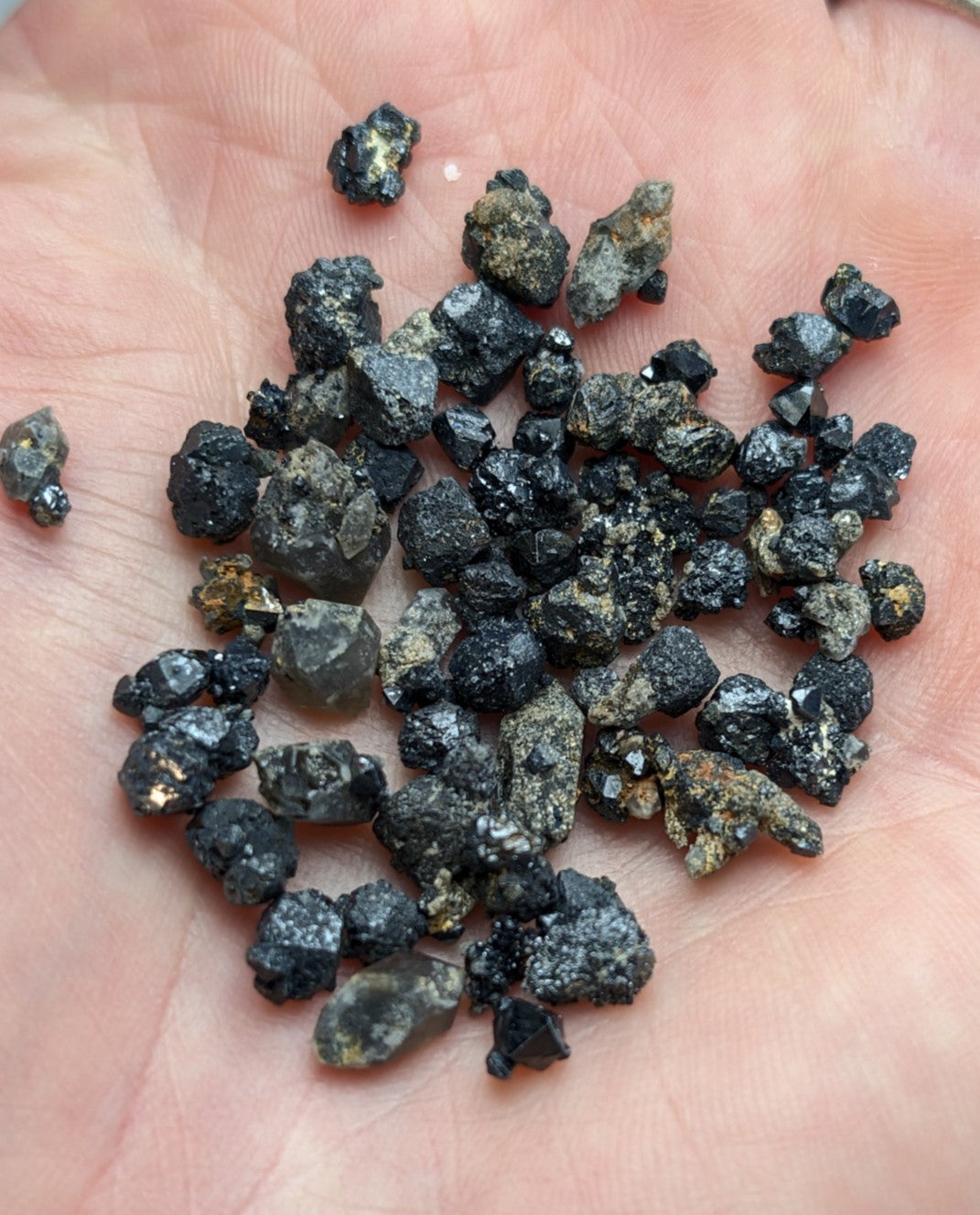 Micro Brookites + Smoky Quartz, Magnet Cove, Arkansas, Old Stock, 10+ gram set
