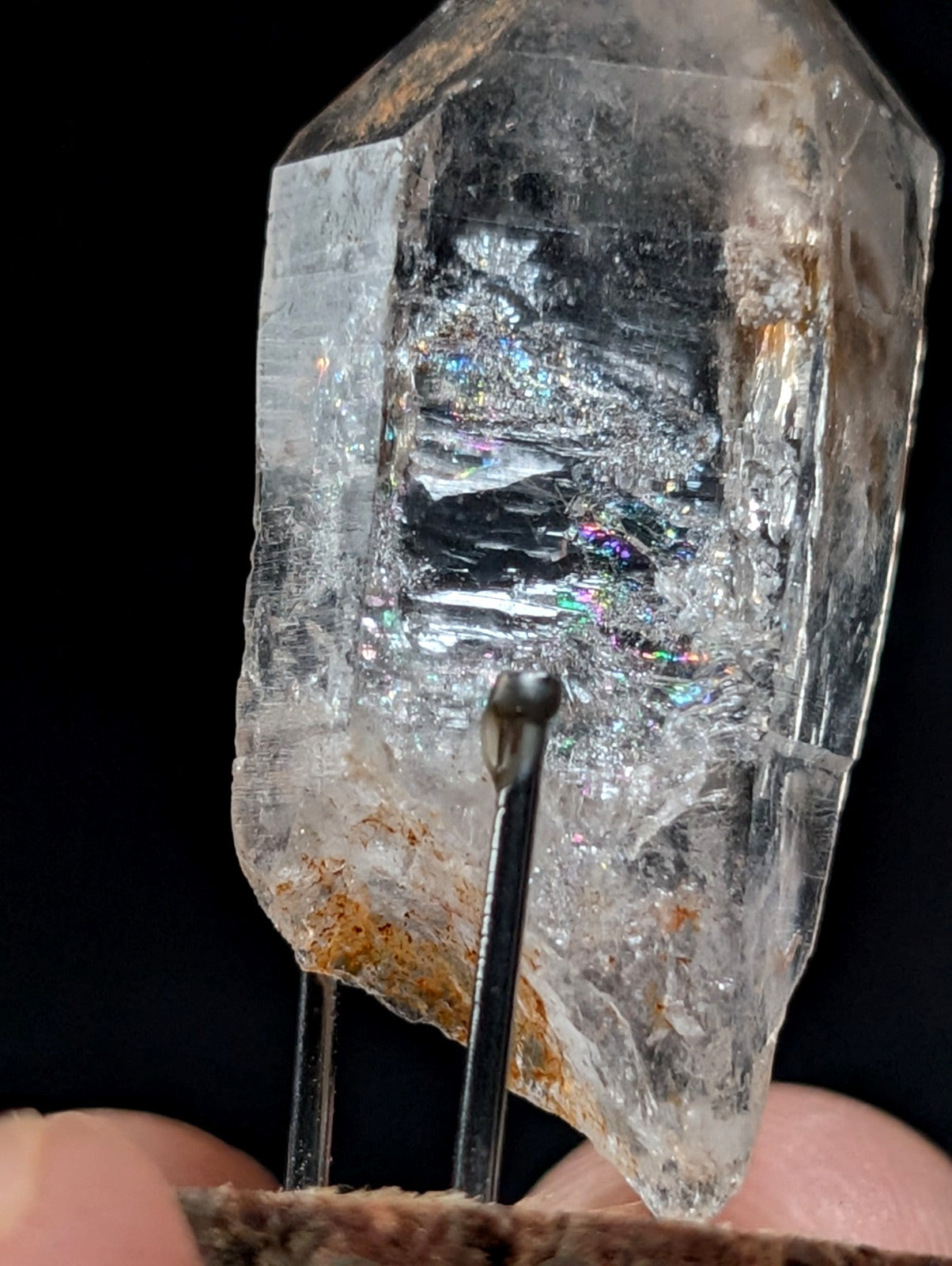 Unique Quartz Crystal with Nacrite Inclusions, Montgomery County, Arkansas, USA
