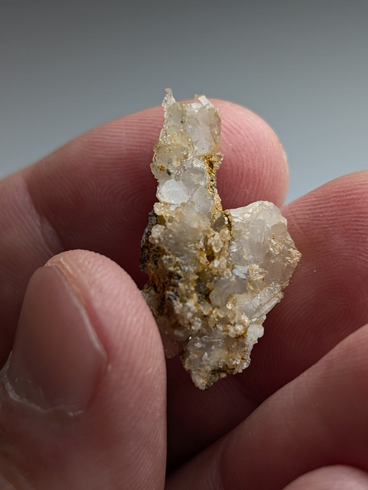 Set of 6 Arkansas Quartz Crystals w/ some Natural Iridescence, Unique & OOAK