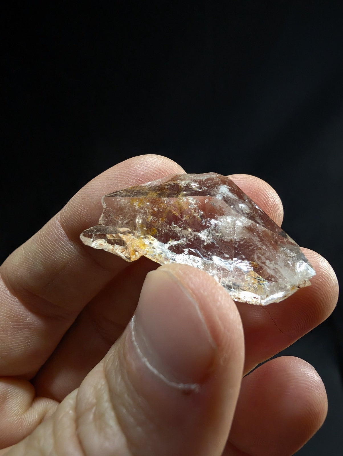 Set of 3 Arkansas Quartz Crystals w/ rehealed form, Unique & OOAK variety set x3