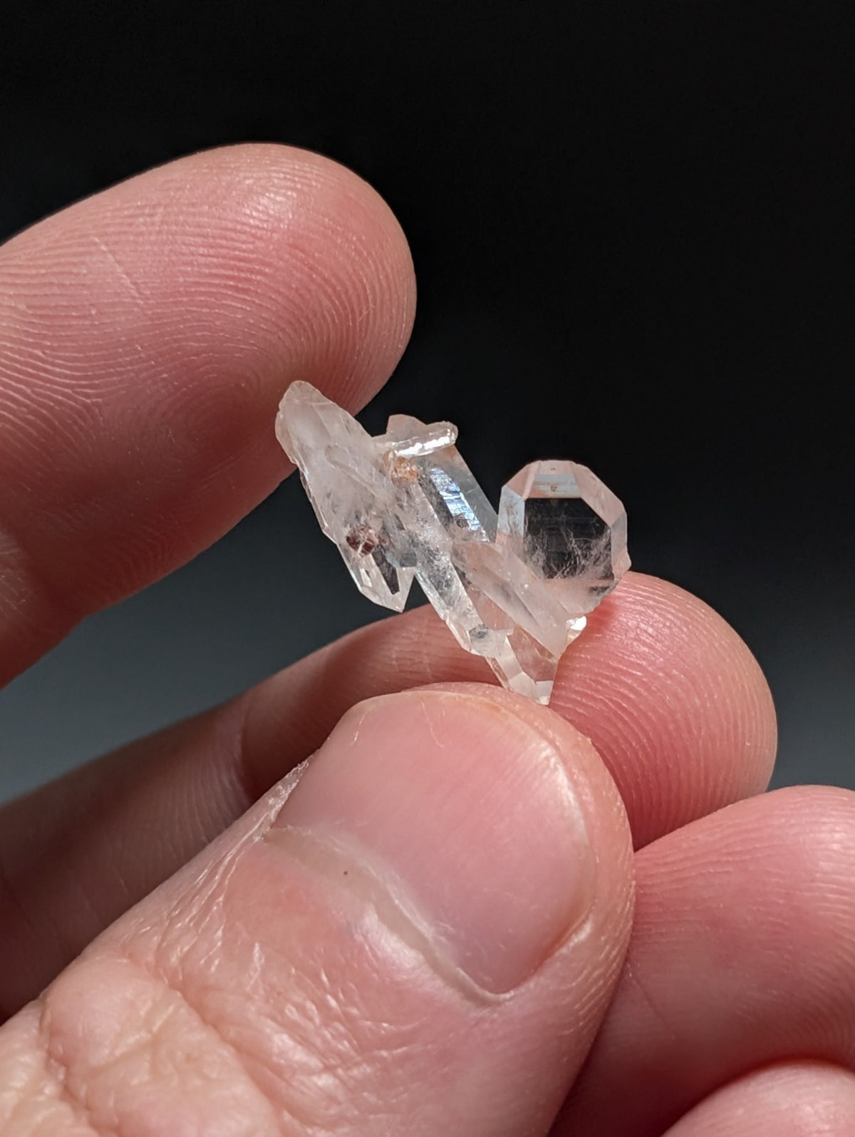 Set of 3 Faden Quartz Crystals, Montgomery County, Arkansas, USA, OOAK/Unique!