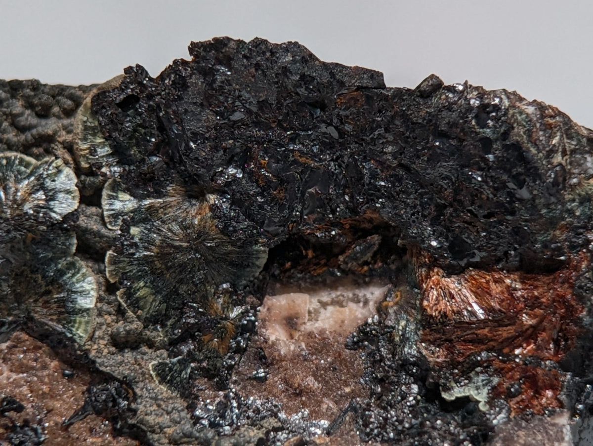 Rare Kidwellite on Novaculite - Coon Creek, Polk County, Arkansas, w/ photo case