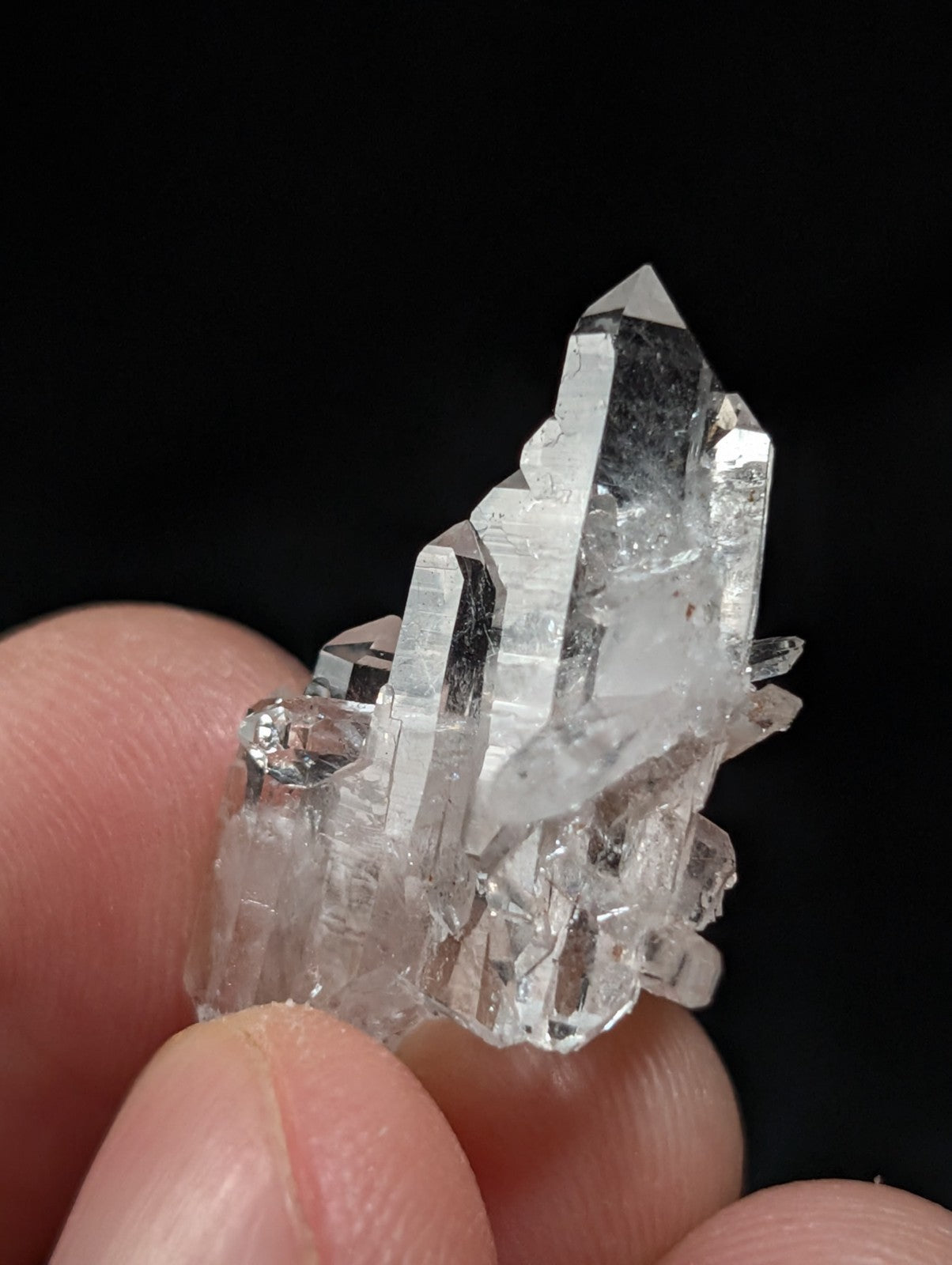 Clear Faden Quartz Crystal Cluster, Montgomery County, Arkansas, USA, A+