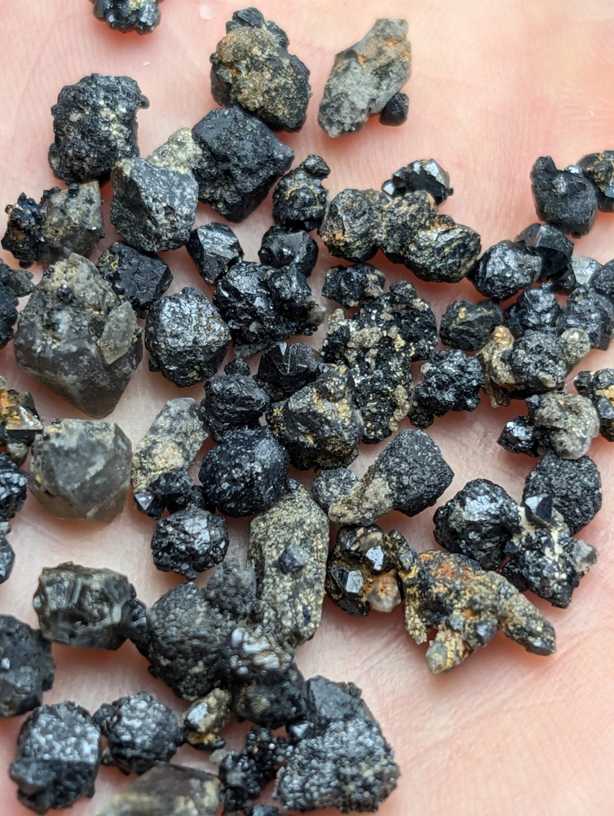 Micro Brookites + Smoky Quartz, Magnet Cove, Arkansas, Old Stock, 10+ gram set