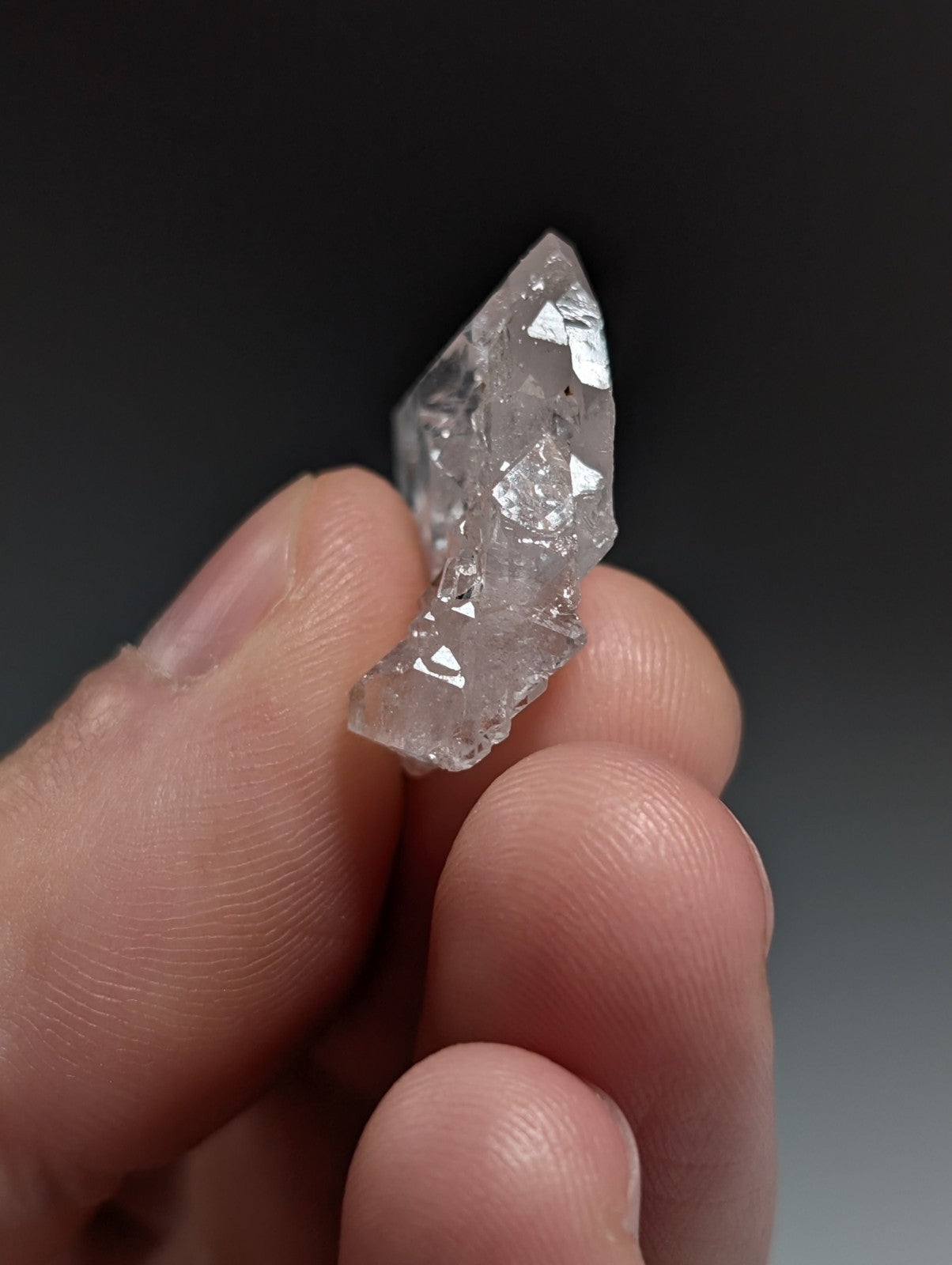 Pseudocubic Quartz Crystal Point, Double Terminated, Garland County, Arkansas