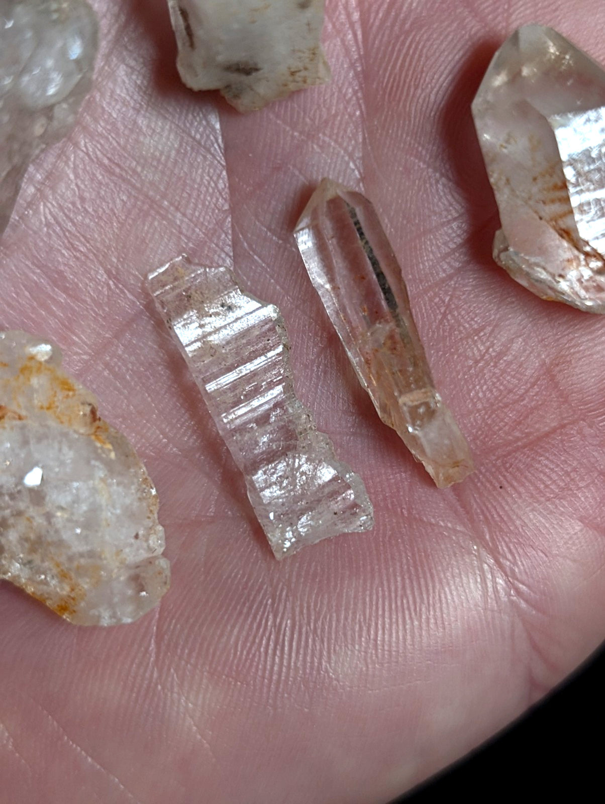 Set of 7 Arkansas Quartz Crystals, Garland County, Unique & OOAK