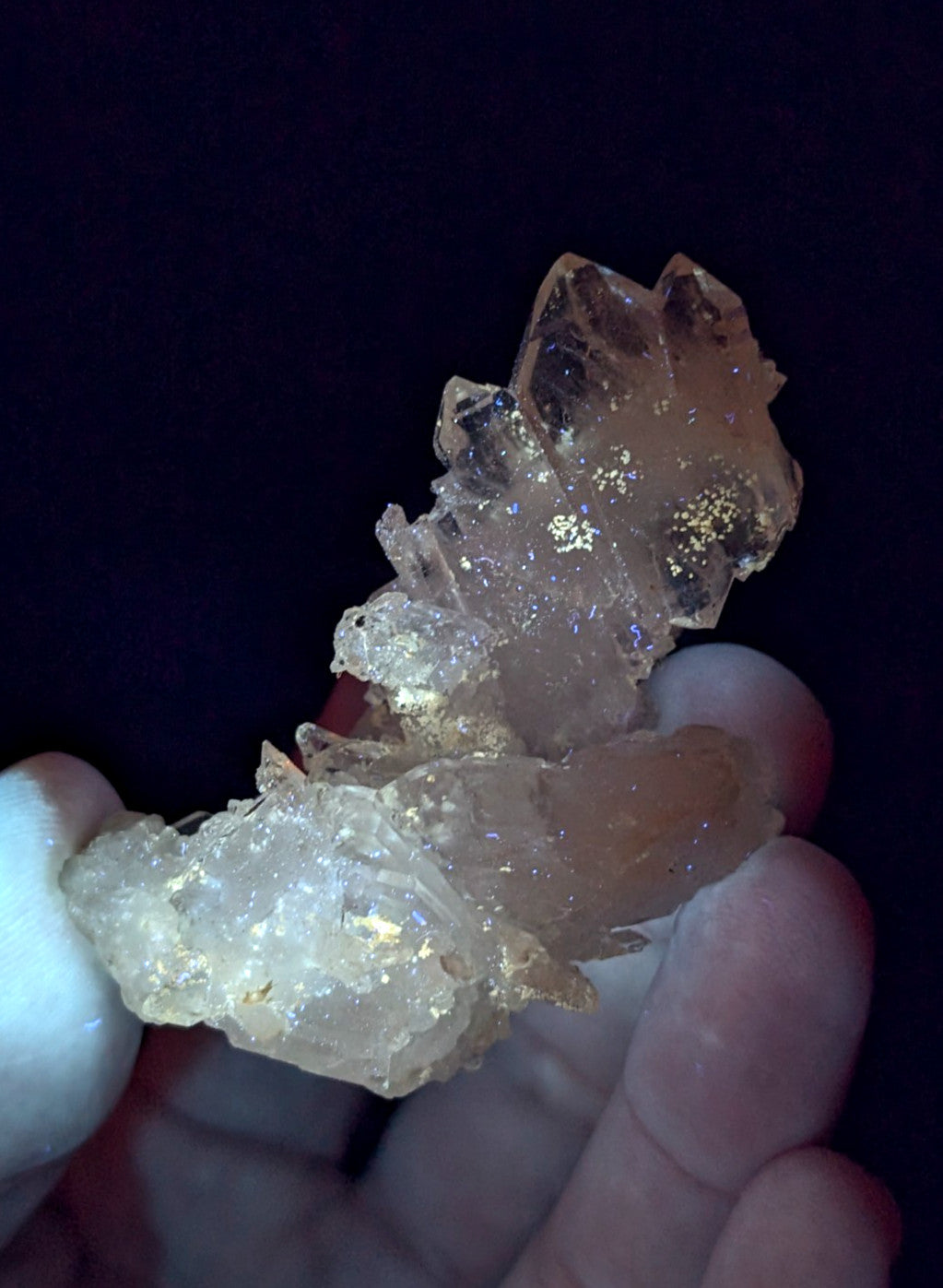 Faden Solution Quartz w/ UV Reactive Cookeite, Jeffrey Quarry, Arkansas, Rare