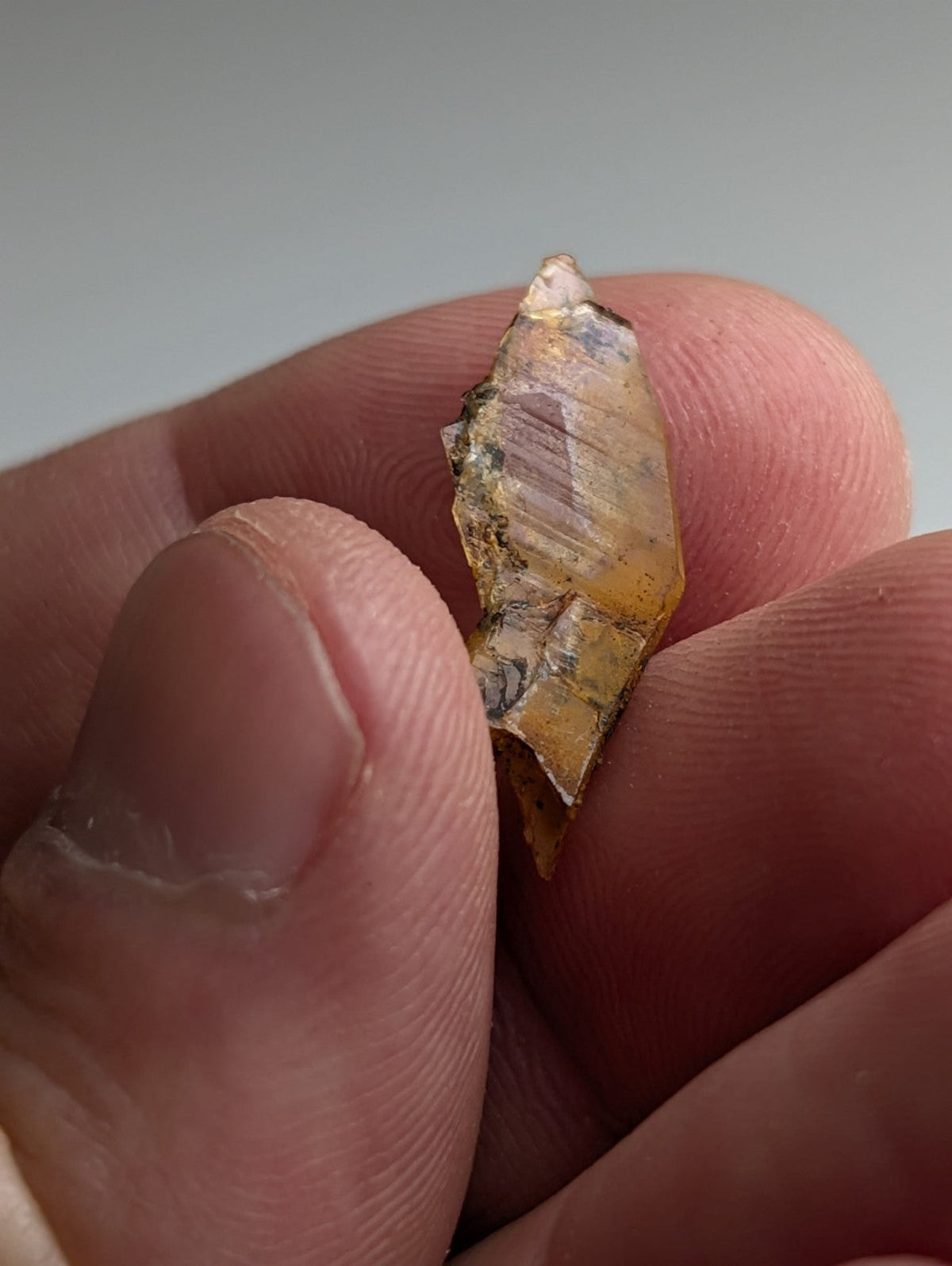 Set of 6 Arkansas Quartz Crystals w/ some Natural Iridescence, Unique & OOAK