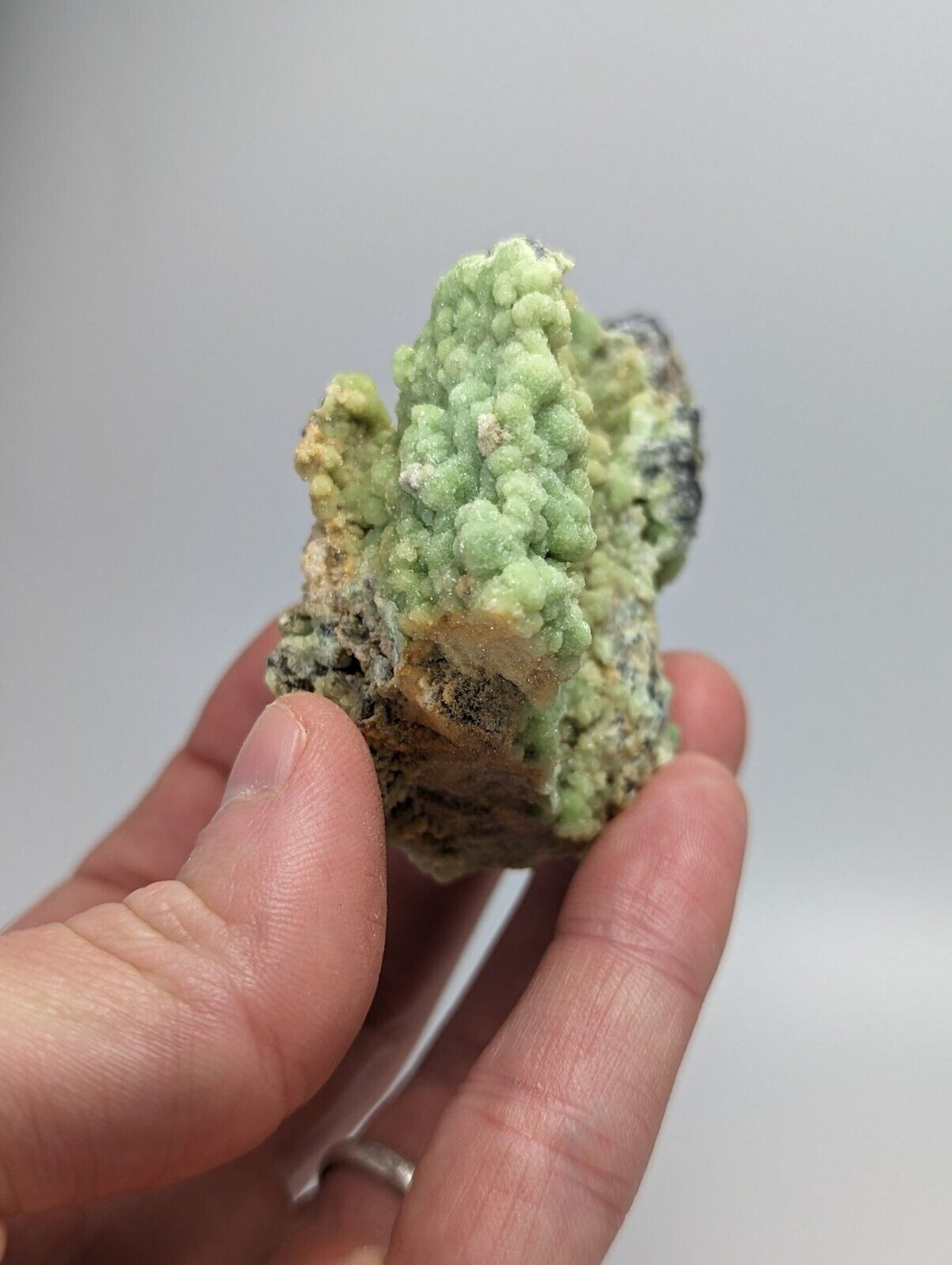 A + Bright Green Wavellite -Unique Stalactite - Mauldin Mountain Arkansas - Collectibles:Rocks Fossils &