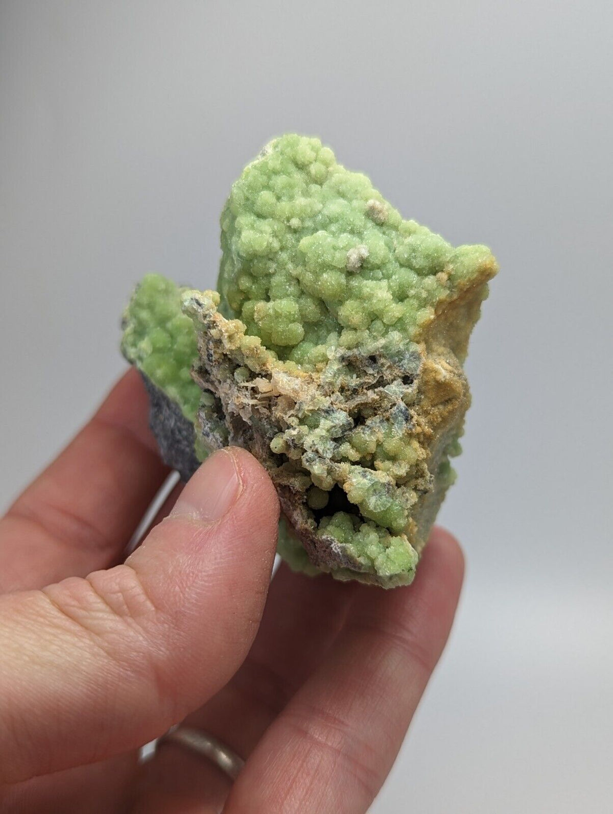 A + Bright Green Wavellite -Unique Stalactite - Mauldin Mountain Arkansas - Collectibles:Rocks Fossils &