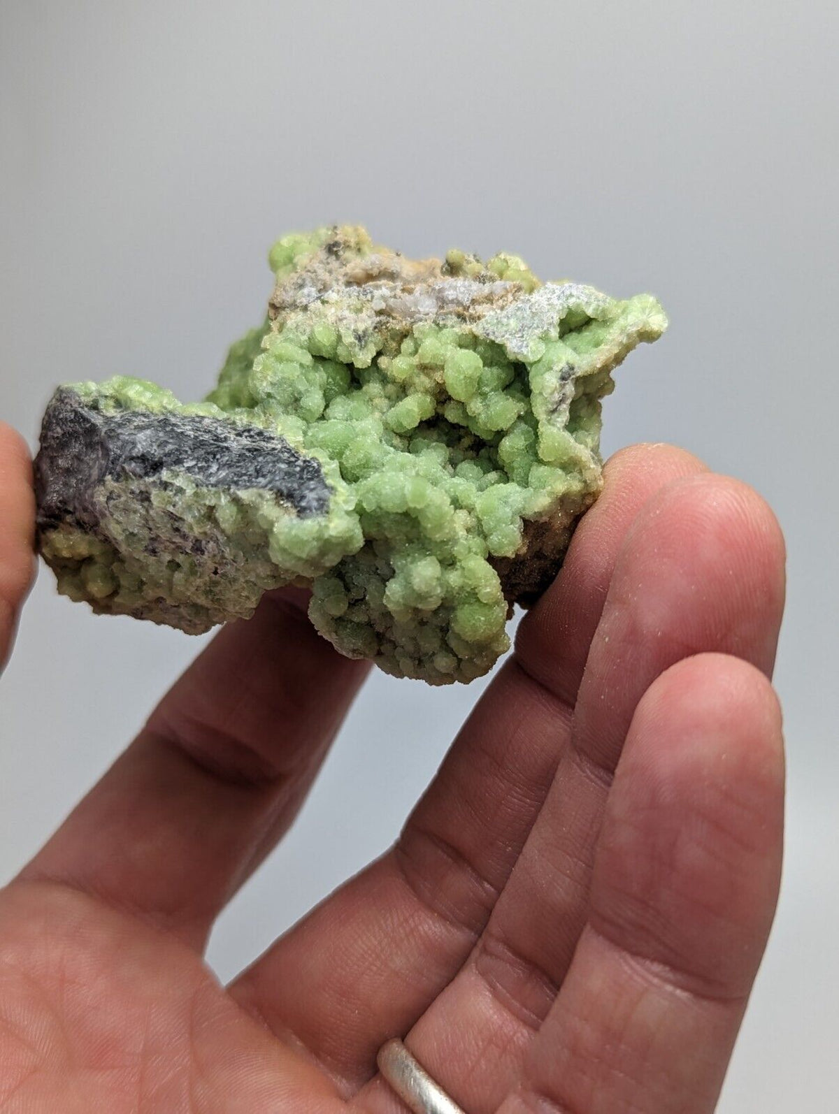 A + Bright Green Wavellite -Unique Stalactite - Mauldin Mountain Arkansas - Collectibles:Rocks Fossils &