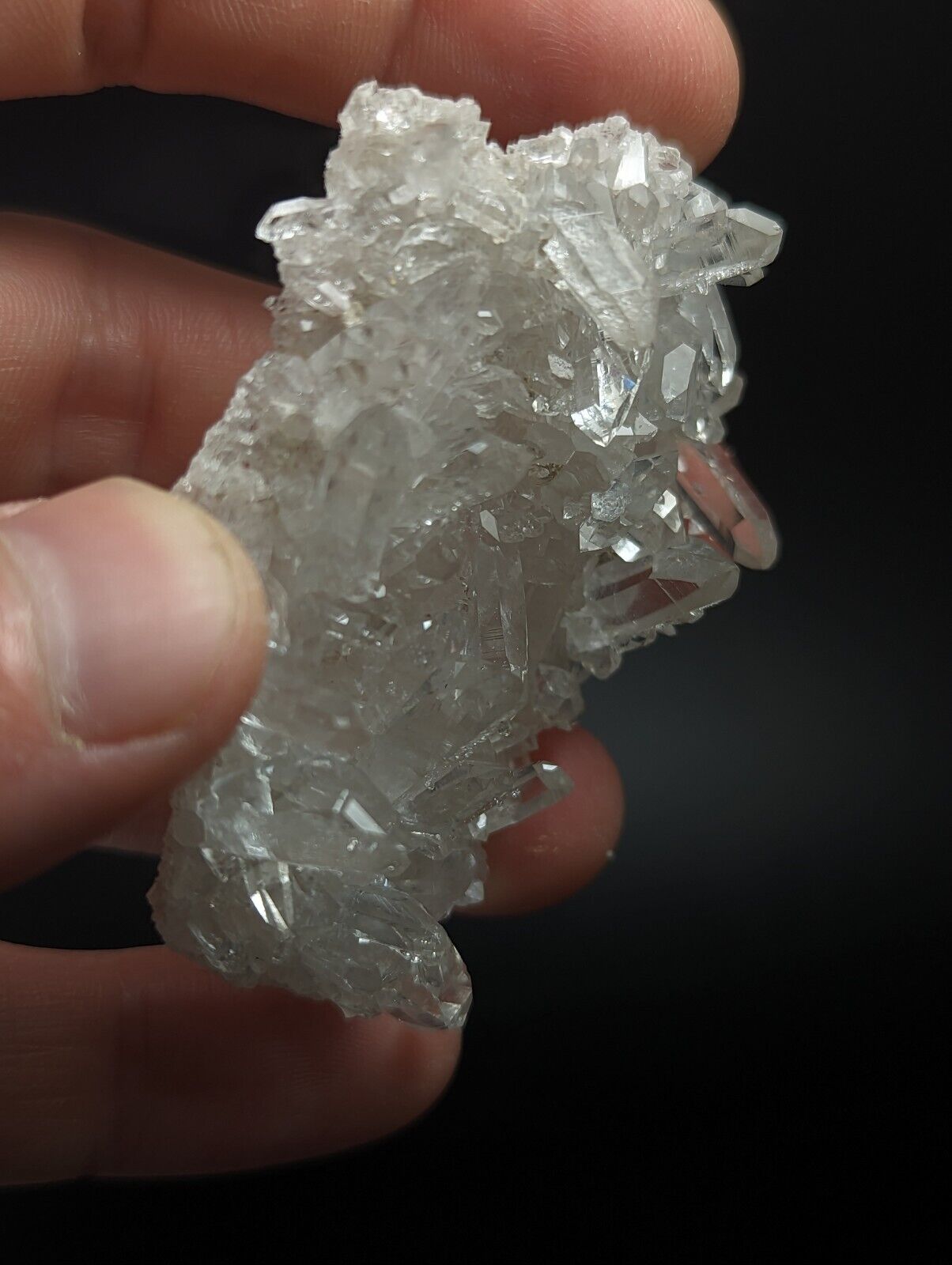 A + Glassback Quartz Crystal Cluster Old Stock Montgomery co Arkansas ooak - Collectibles:Rocks Fossils &
