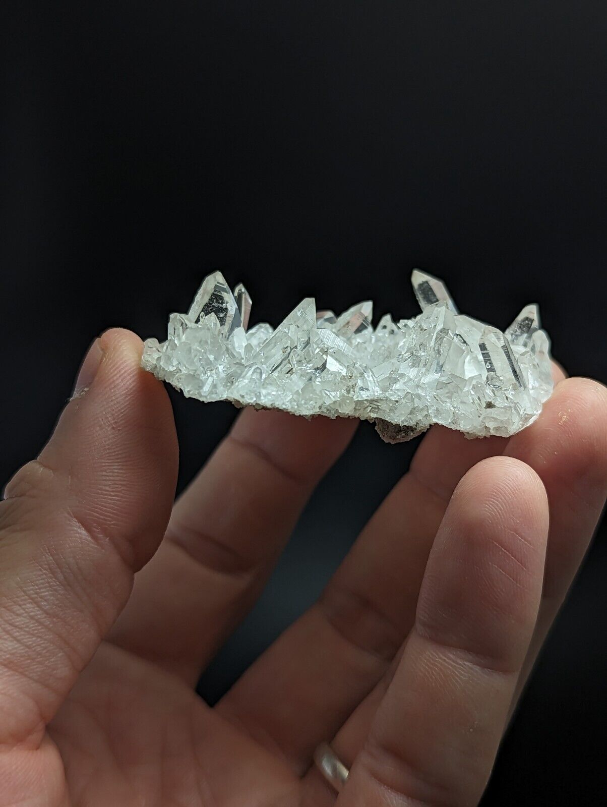 A + Glassback Quartz Crystal Cluster Old Stock Montgomery co Arkansas ooak - Collectibles:Rocks Fossils &