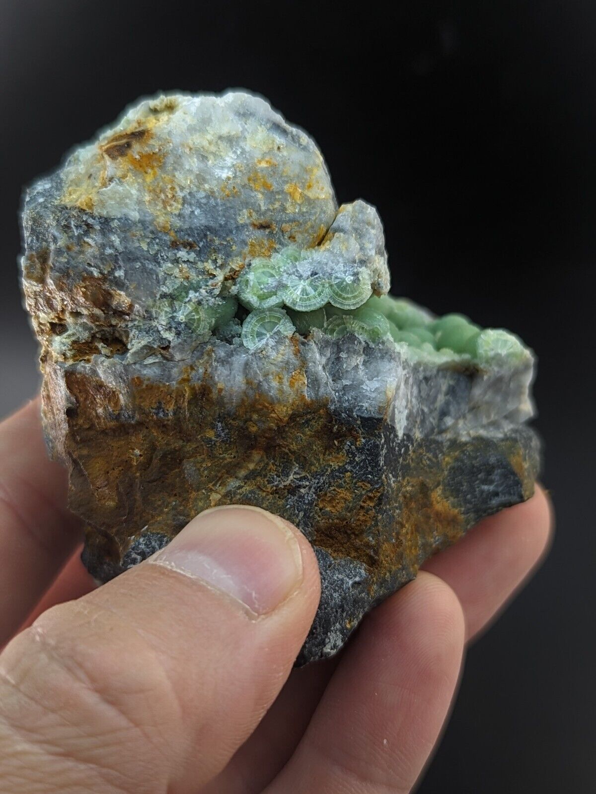 A + + + Green Wavellite - Fantastic Old Stock - Mauldin Mountain Arkansas ooak - Collectibles:Rocks Fossils &