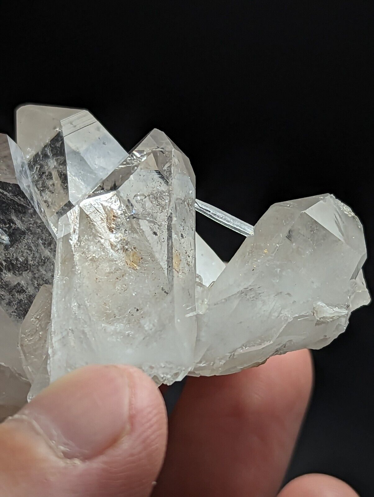 A + Quartz Crystal Cluster Old Stock Garland co. Arkansas w/ crystal bridge! - Collectibles:Rocks Fossils &