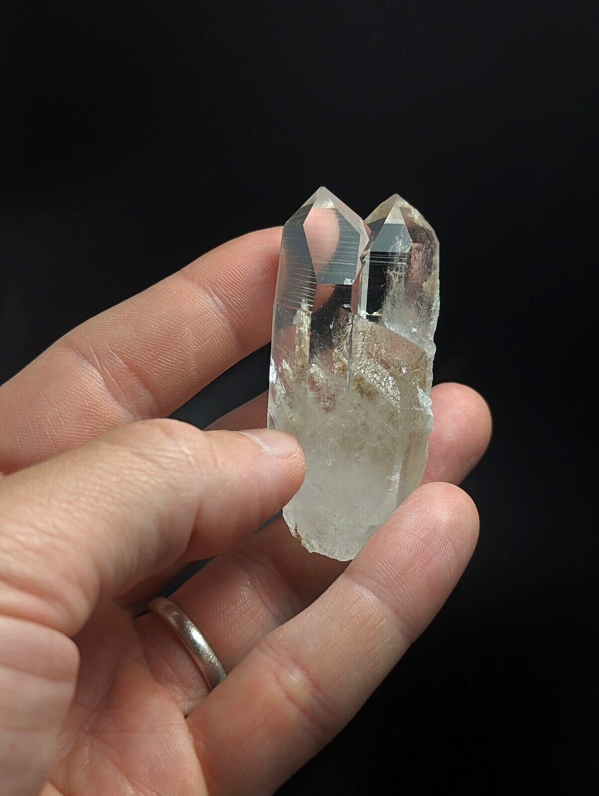 A + Quartz Crystal Old Stock w/ Sand inclusions Montgomery co. Arkansas ooak - Collectibles:Rocks Fossils &