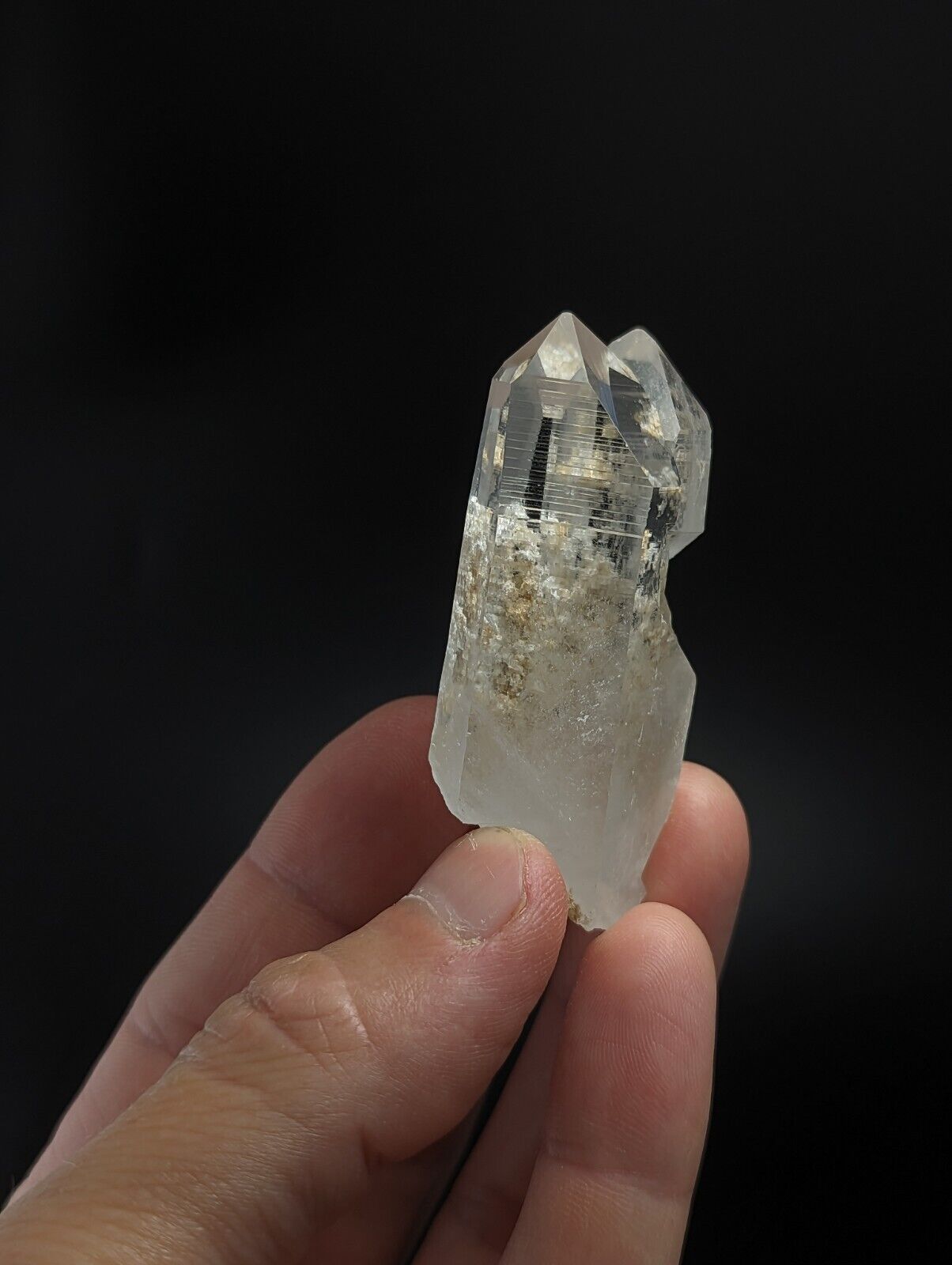 A + Quartz Crystal Old Stock w/ Sand inclusions Montgomery co. Arkansas ooak - Collectibles:Rocks Fossils &