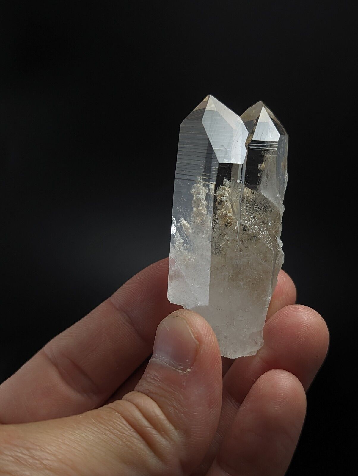 A + Quartz Crystal Old Stock w/ Sand inclusions Montgomery co. Arkansas ooak - Collectibles:Rocks Fossils &