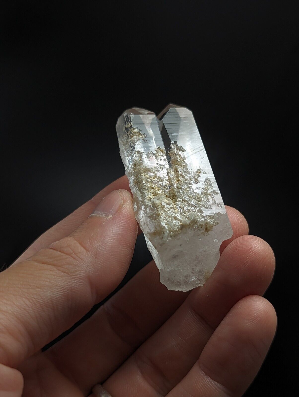 A + Quartz Crystal Old Stock w/ Sand inclusions Montgomery co. Arkansas ooak - Collectibles:Rocks Fossils &