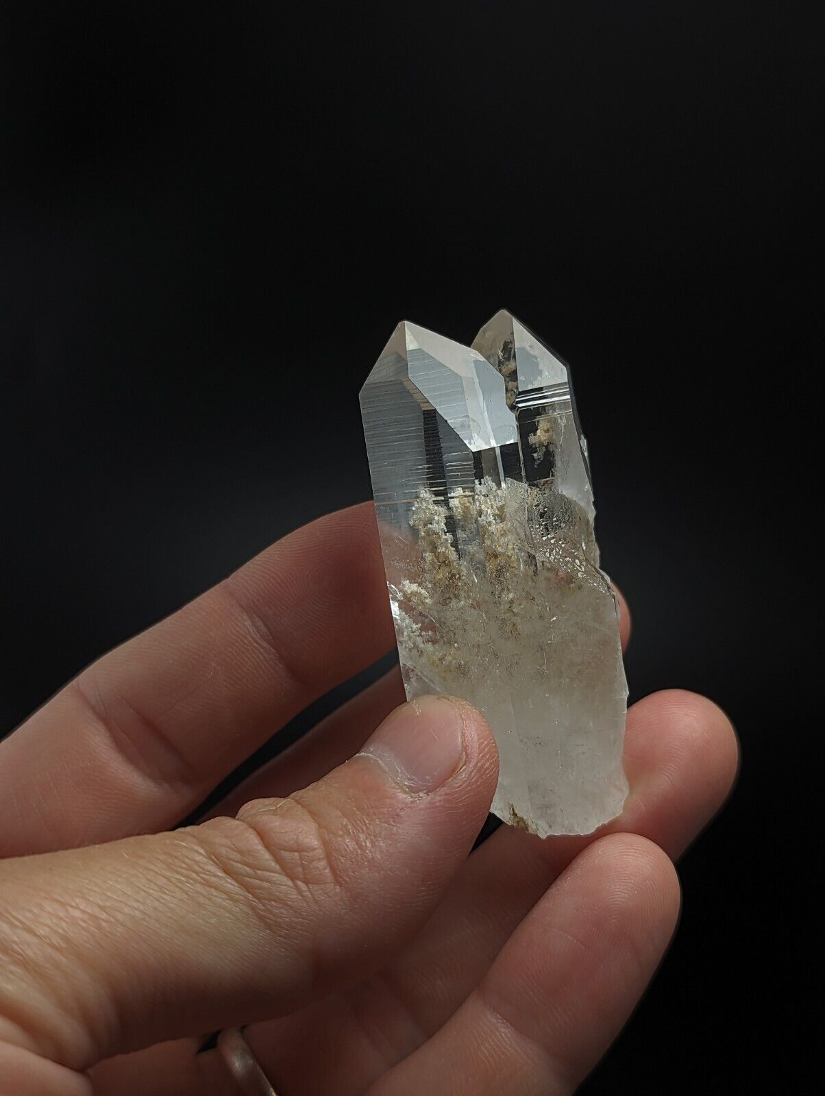A + Quartz Crystal Old Stock w/ Sand inclusions Montgomery co. Arkansas ooak - Collectibles:Rocks Fossils &