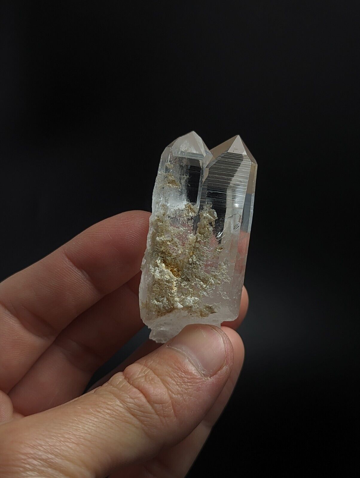 A + Quartz Crystal Old Stock w/ Sand inclusions Montgomery co. Arkansas ooak - Collectibles:Rocks Fossils &