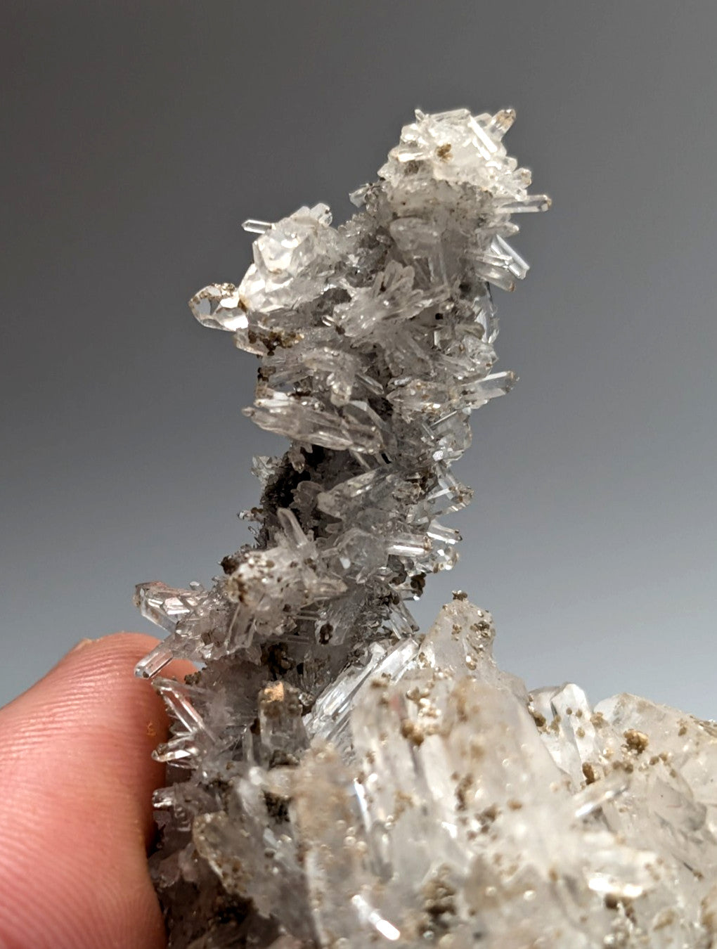 A++++ solution quartz with translucent interlocking clear and cloudy facets and uv reactive cookeite from Jeffrey Quarry Arkansas