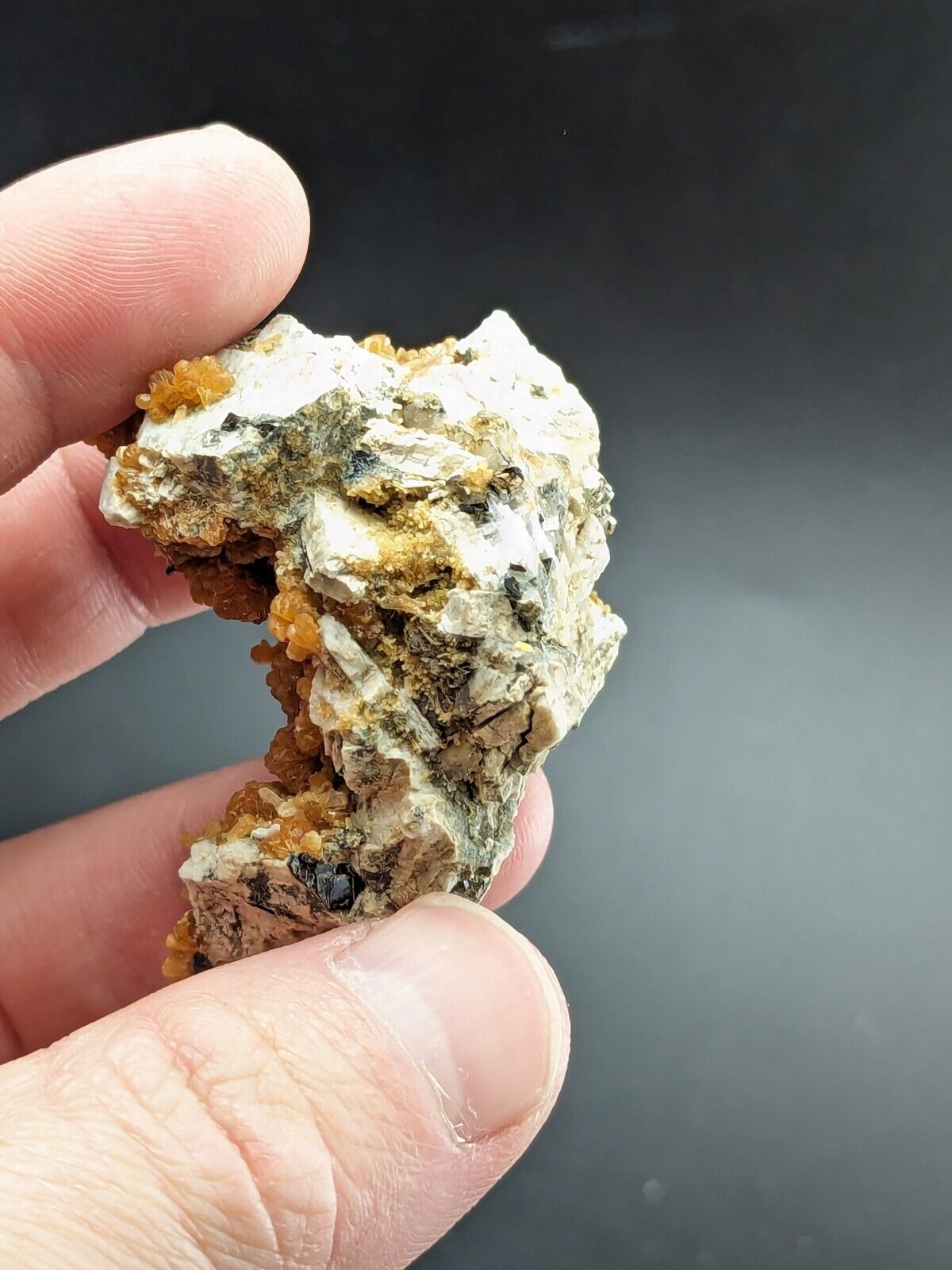 A + Stilbite Albite Biotite - 3M Quarry Little Rock Arkansas RARE old stock - Collectibles:Rocks Fossils &