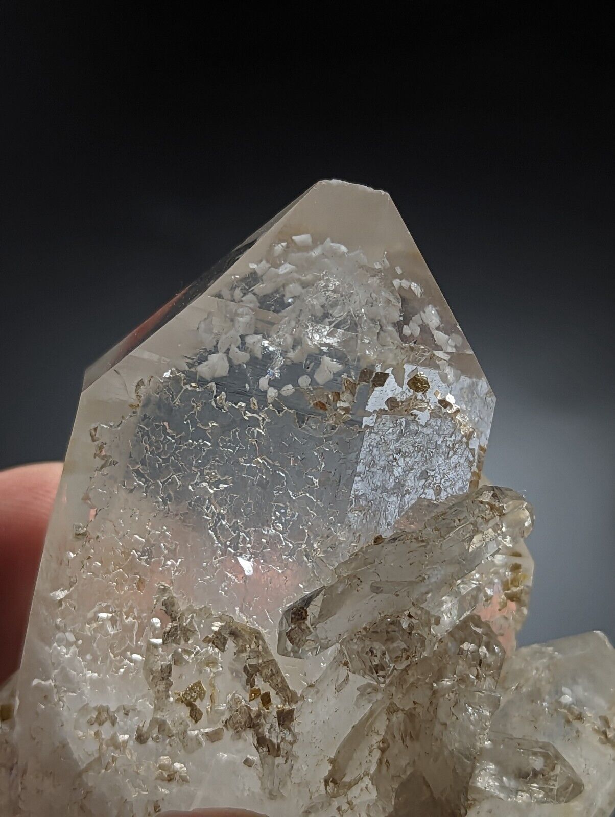 Adularia Phantom Quartz Crystal Cluster from Hamilton Hill Arkansas Old Stock - Collectibles:Rocks Fossils &