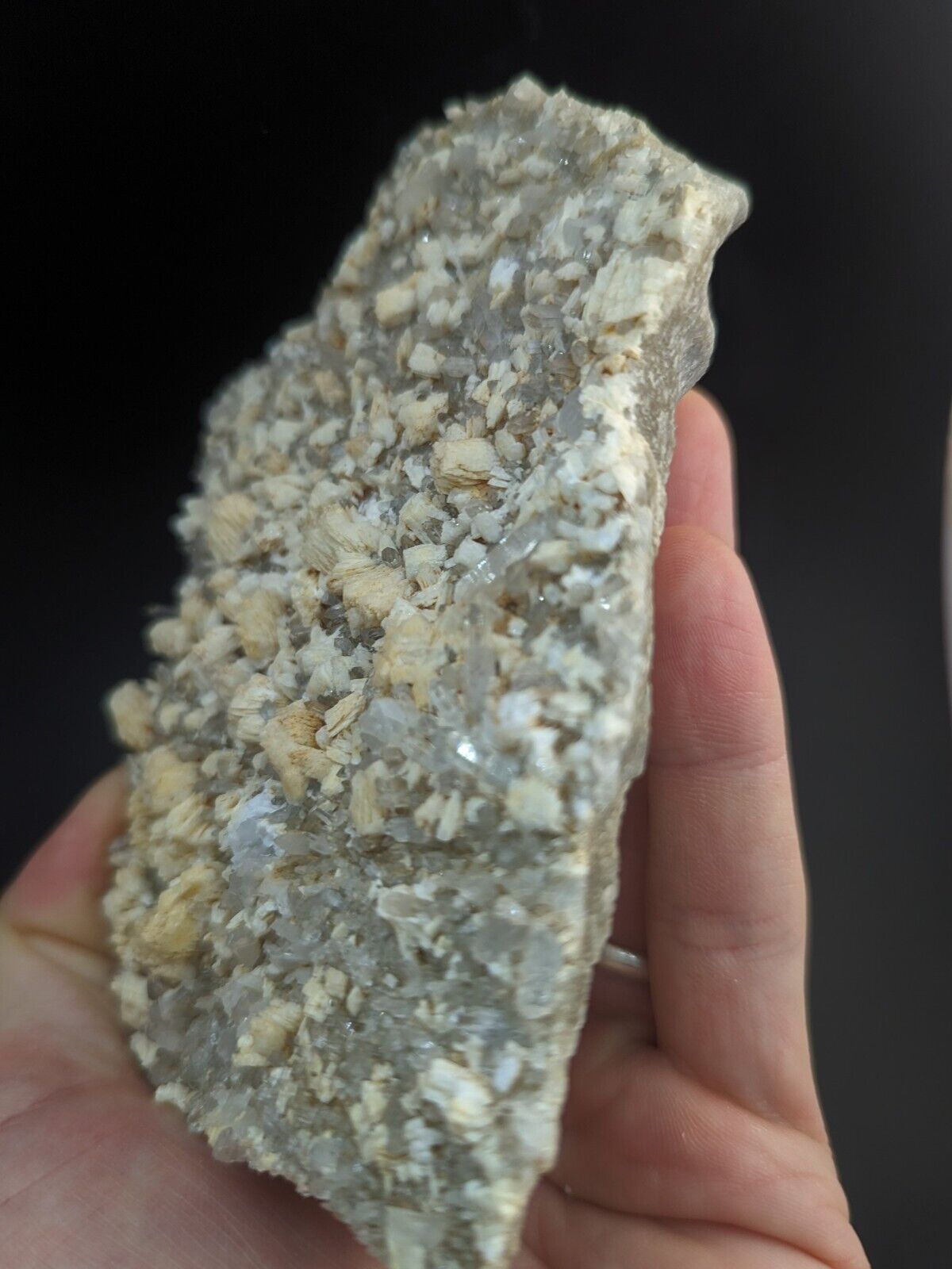 Adularia on Quartz Crystal Cluster Montgomery County Arkansas Unique! - Collectibles:Rocks Fossils & Minerals:Crystals