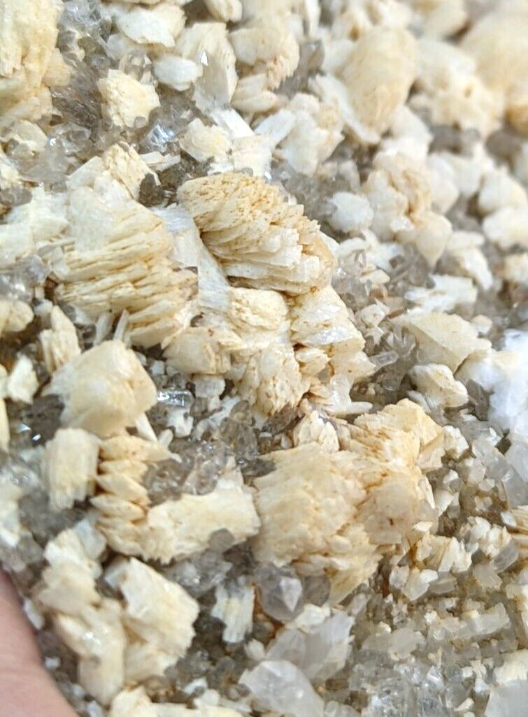 Adularia on Quartz Crystal Cluster Montgomery County Arkansas Unique! - Collectibles:Rocks Fossils & Minerals:Crystals